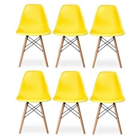 Conjunto com 6 Cadeiras Charles Eames 1102