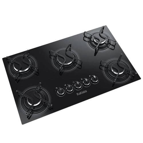 Cooktop Itatiaia 5 Bocas Vidro Preto – Bivolt