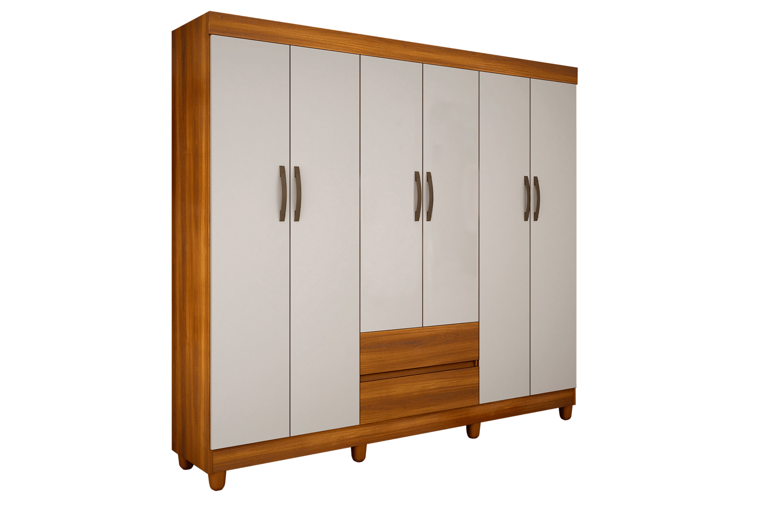 Guarda Roupa Porto 6 Portas 2 gavetas – SEM espelho – Sallêto Móveis