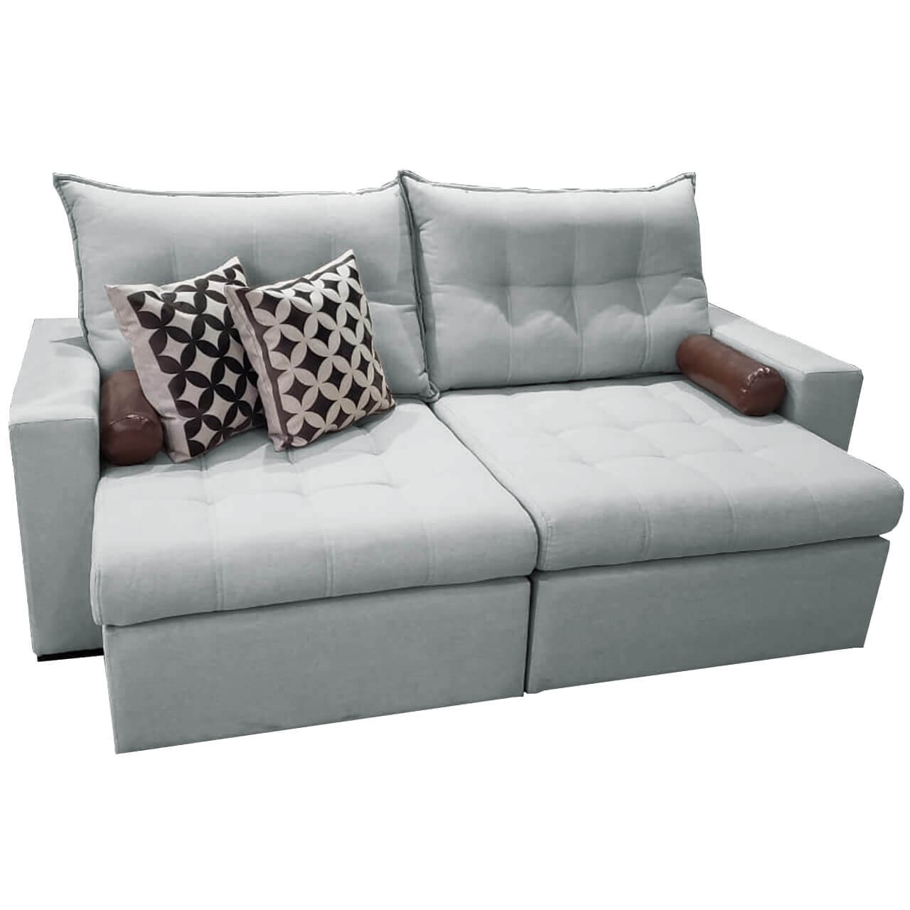 Sofá Home 240cm 4 Lugares Retrátil e Reclinável Tecido Linho Innove Estofados