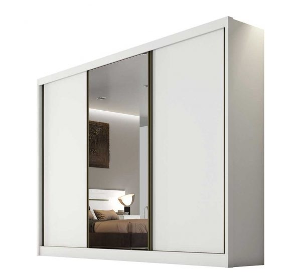 Roupeiro Sollo 1 porta espelhada,100% MDF – Novo Horizonte