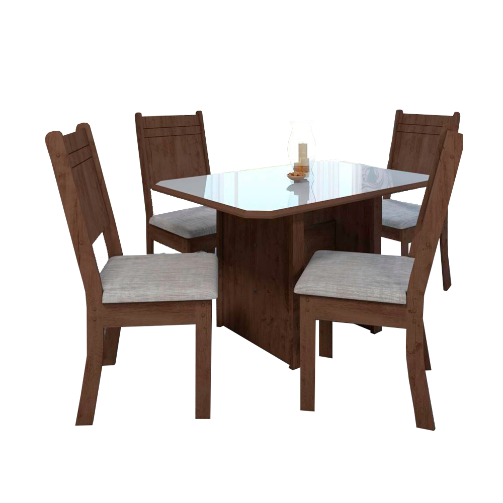 Conjunto Mesa de Jantar 110X76cm New Charm – Indekes