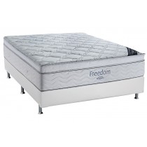 Conjunto Box Casal – Colchão Ortobom Pocket Freedom + Cama Box Universal Courino White