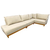 Sofá de Canto Eros em Linho 7 Lugares Com Chaise Luxury