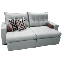 Sofá Home 240cm 4 Lugares Retrátil e Reclinável Tecido Linho Innove Estofados