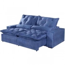 Sofá Retrátil e Reclinável 4 Lugares Elegance – Azul