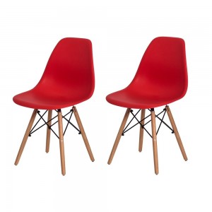 Conjunto com 2 Cadeiras Charles Eames 1102