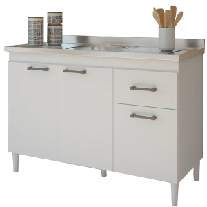 Balcão para Pia Brasil– 3 Portas e 1 Gaveta Com Tampo