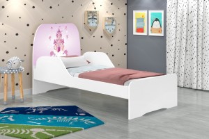 Cama Infantil Juvenil Branco Personagens – Princesas