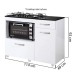 Balcão para Cooktop 2 Portas 1 Gaveta (Cooktop 4 e 5 bocas) Violeta Kaiki Móveis – Branco