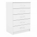 Cômoda com 5 gavetas Evidência – Branco – Promoção