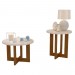 Conjunto De Mesa Decorativo Jb 8001 – 8002 Pérola – Jb Bechara