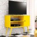 Rack Retrô para TV LCD, Plasma ou LED Realeza – Amarelo – EDN Móveis