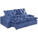 Sofá Retrátil e Reclinável 4 Lugares Elegance – Azul