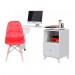 KIT HOME OFFICE 3 –Cadeira Slim Eiffel – Cód. 1110 e Escrivaninha com tampo giratório 1 gaveta